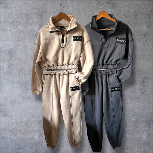 Women's Half-Zip Tracksuit Pastel