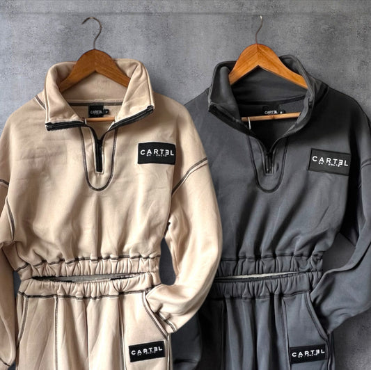 Women's Half-Zip Tracksuit Pastel